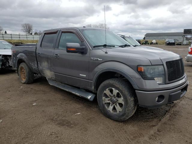 1FTFW1ET3DKE85259 - 2013 FORD F150 SUPERCREW GRAY photo 4