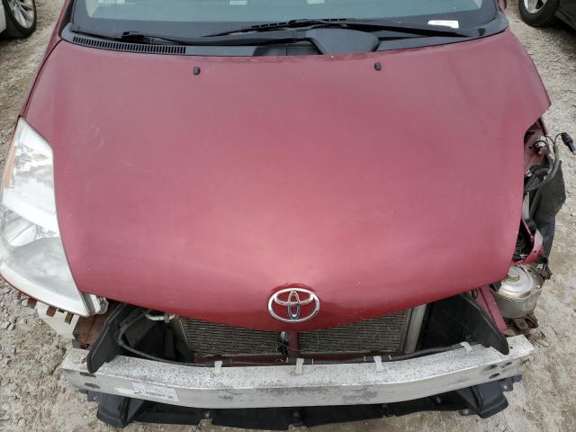 JTDKB22U250131551 - 2005 TOYOTA PRIUS RED photo 11