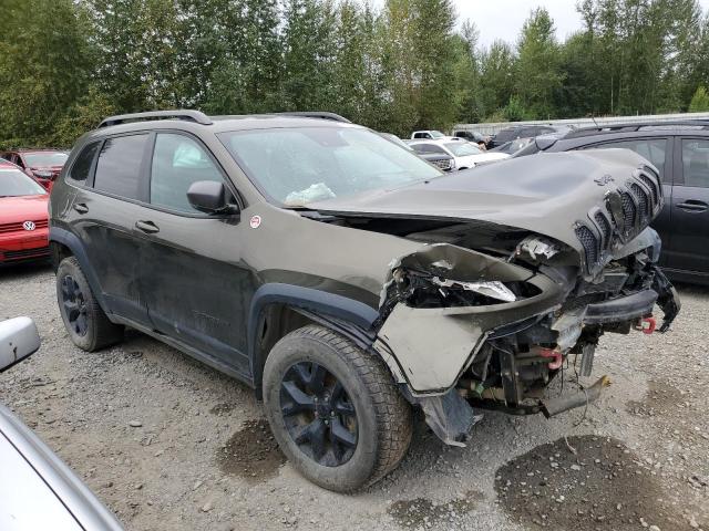 1C4PJMBS2FW624678 - 2015 JEEP CHEROKEE TRAILHAWK GREEN photo 1