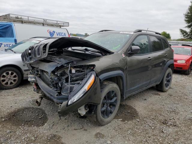 1C4PJMBS2FW624678 - 2015 JEEP CHEROKEE TRAILHAWK GREEN photo 2