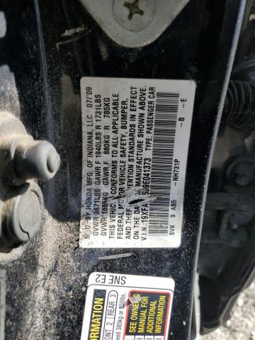 19XFA16559E041373 - 2009 HONDA CIVIC LX BLACK photo 12