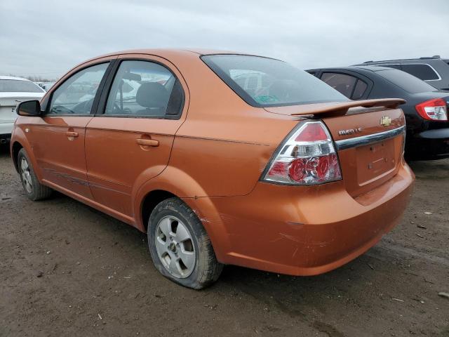 KL1TD56607B115228 - 2007 CHEVROLET AVEO BASE ORANGE photo 2