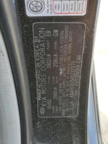 KNAFE161565237979 - 2006 KIA SPECTRA5 BLACK photo 13