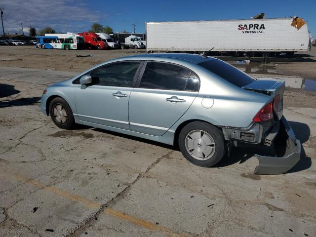 JHMFA362X7S026491 - 2007 HONDA CIVIC HYBRID BLUE photo 2