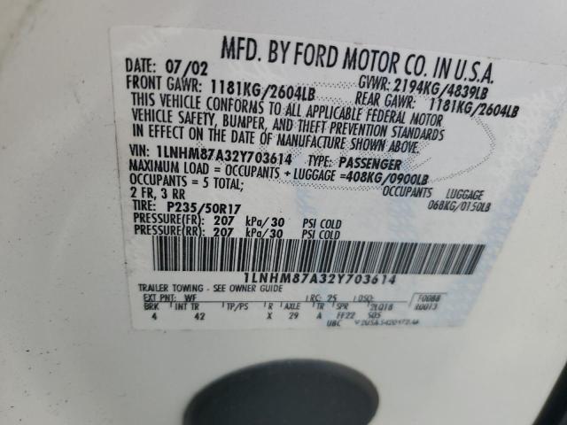 1LNHM87A32Y703614 - 2002 LINCOLN LS 白色 照片 13