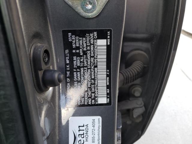 SHHFK7H44JU233496 - 2018 HONDA CIVIC SPORT 灰色 照片 12