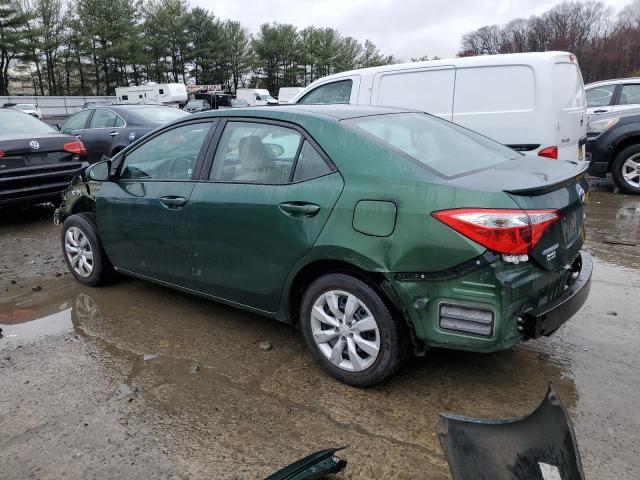 2T1BURHE6FC470033 - 2015 TOYOTA COROLLA L GREEN photo 2