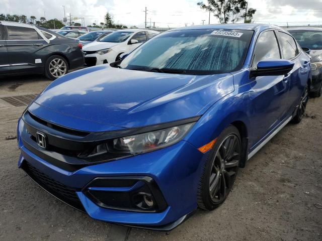 SHHFK7G40LU209751 - 2020 HONDA CIVIC SPORT BLUE photo 1