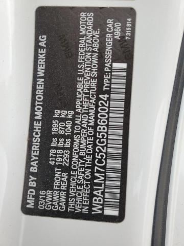 WBALM7C52G5B60024 - 2016 BMW Z4 SDRIVE35I WHITE photo 12