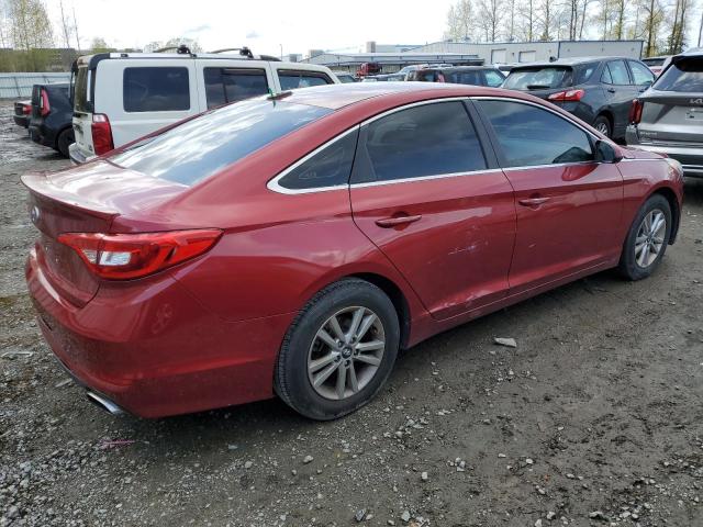 5NPE24AFXGH268853 - 2016 HYUNDAI SONATA SE RED photo 3