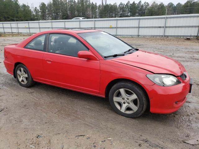 1HGEM22934L043528 - 2004 HONDA CIVIC EX RED photo 4