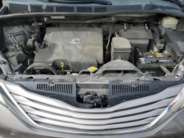 5TDYK3DC9FS604834 - 2015 TOYOTA SIENNA XLE GRAY photo 12