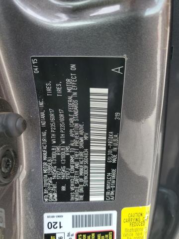 5TDYK3DC9FS604834 - 2015 TOYOTA SIENNA XLE GRAY photo 14