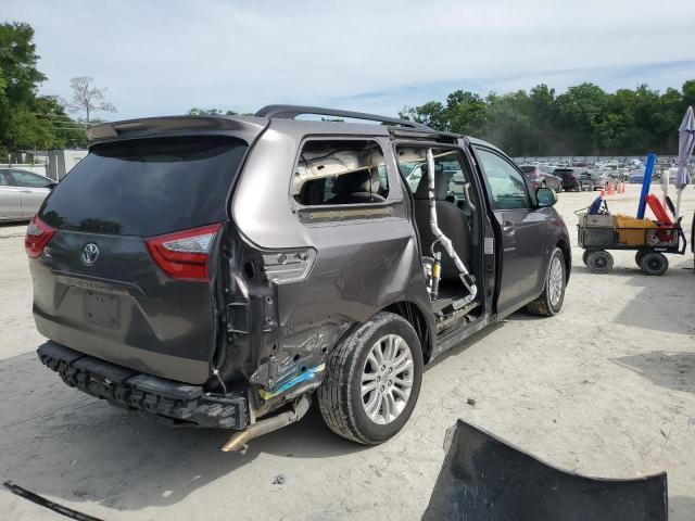 5TDYK3DC9FS604834 - 2015 TOYOTA SIENNA XLE GRAY photo 3