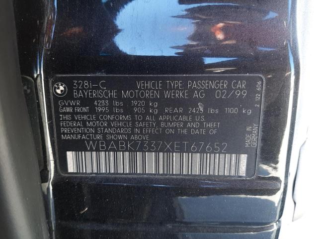 WBABK7337XET67652 - 1999 BMW 328 IC WHITE photo 13