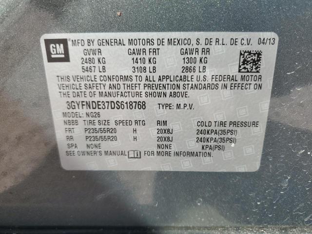 3GYFNDE37DS618768 - 2013 CADILLAC SRX PERFORMANCE COLLECTION CHARCOAL photo 13