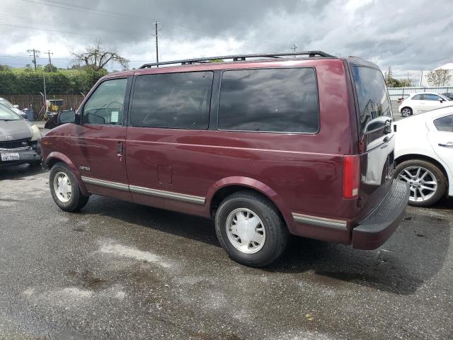 1GNDM19W8SB255206 - 1995 CHEVROLET ASTRO BURGUNDY photo 2