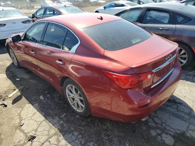 JN1AV7AR2EM703579 - 2014 INFINITI Q50 HYBRID PREMIUM RED photo 2