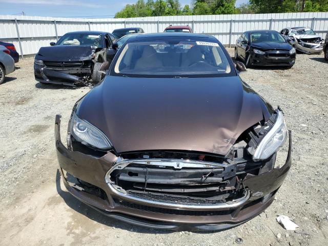 5YJSA1H12EFP43101 - 2014 TESLA MODEL S Коричневий фото 5