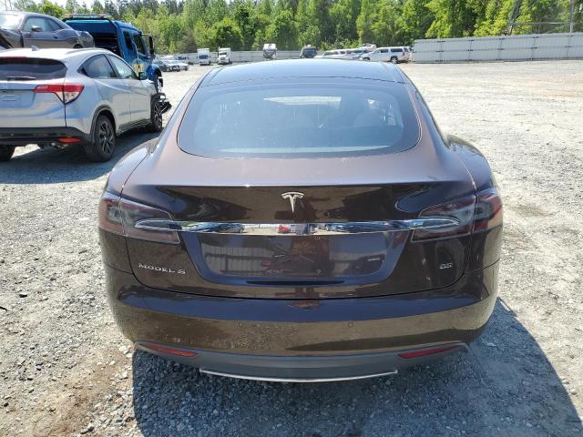 5YJSA1H12EFP43101 - 2014 TESLA MODEL S Коричневий фото 6