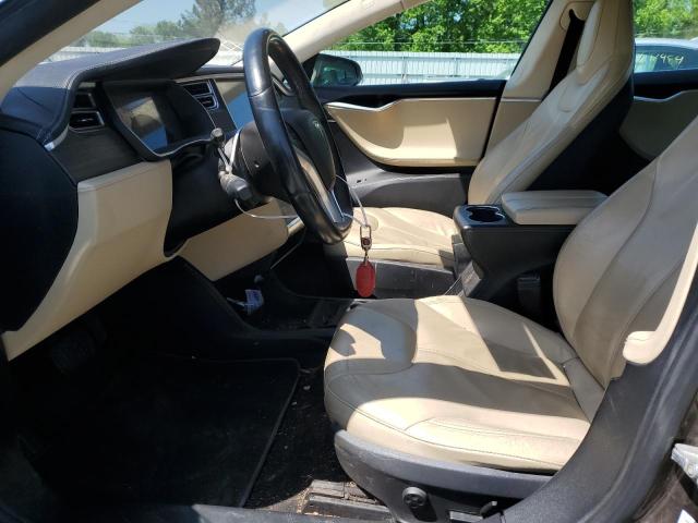 5YJSA1H12EFP43101 - 2014 TESLA MODEL S Коричневий фото 7