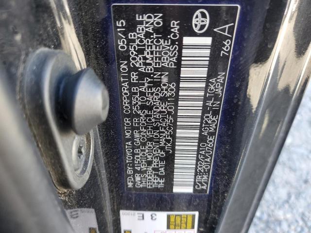 JTKJF5C75FJ011306 - 2015 TOYOTA SCION TC 黑色 照片 12