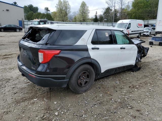 1FM5K8AW4MNA19656 - 2021 FORD EXPLORER POLICE INTERCEPTOR TWO TONE photo 3