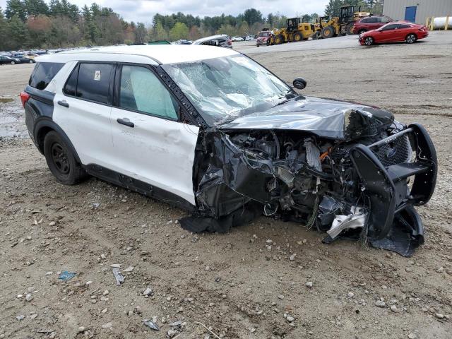 1FM5K8AW4MNA19656 - 2021 FORD EXPLORER POLICE INTERCEPTOR TWO TONE photo 4