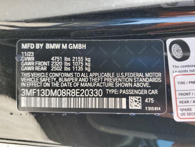 3MF13DM08R8E20330 - 2024 BMW M2 BLACK photo 13