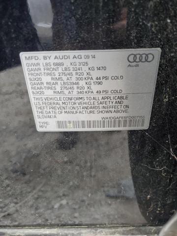 WA1DGAFE5FD007155 - 2015 AUDI Q7 PRESTIGE BLACK photo 13