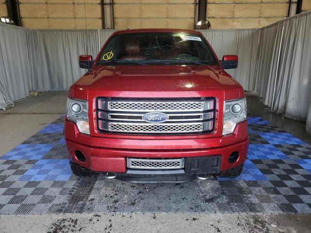 1FTFW1ET1DFA06345 - 2013 FORD F150 SUPERCREW BURGUNDY photo 5