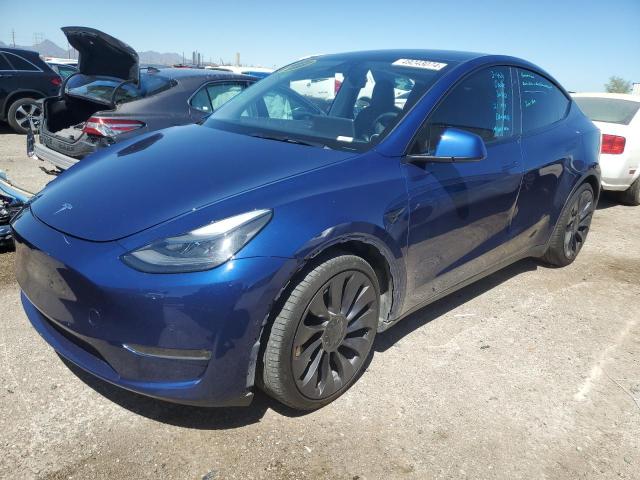 5YJYGDEF9MF303160 - 2021 TESLA MODEL Y BLUE photo 1