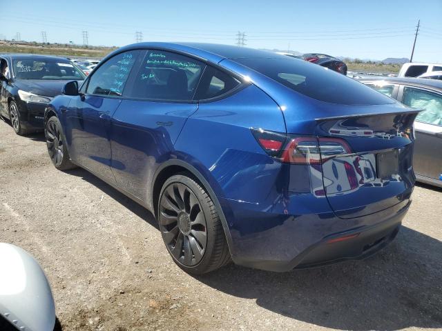 5YJYGDEF9MF303160 - 2021 TESLA MODEL Y BLUE photo 2