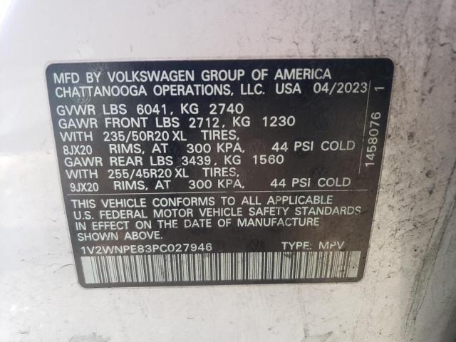 1V2WNPE83PC027946 - 2023 VOLKSWAGEN ID.4 PRO S თეთრი ფოტო 12