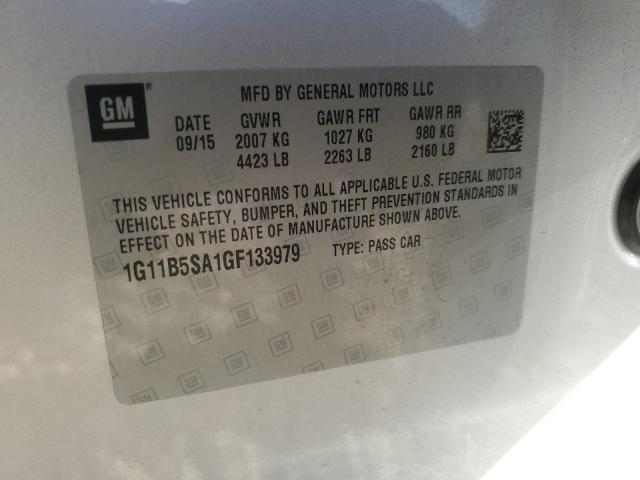 1G11B5SA1GF133979 - 2016 CHEVROLET MALIBU LIM LS SILVER photo 12