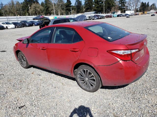 2T1BURHE6EC152136 - 2014 TOYOTA COROLLA L RED photo 2