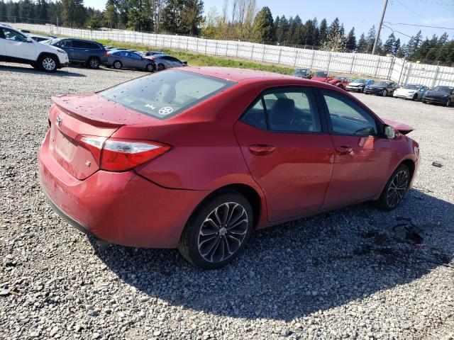 2T1BURHE6EC152136 - 2014 TOYOTA COROLLA L RED photo 3