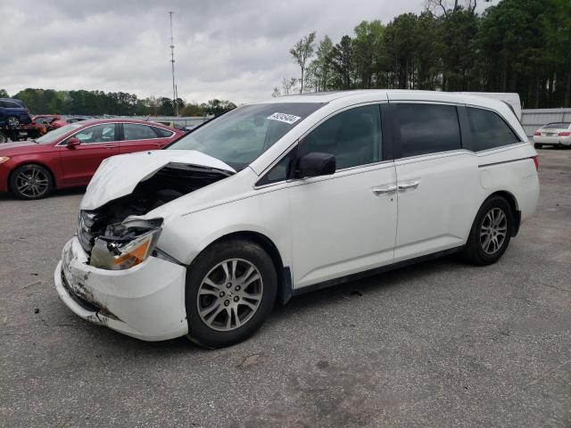 5FNRL5H67CB101272 - 2012 HONDA ODYSSEY EXL WHITE photo 1