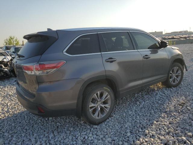 5TDJKRFHXFS176303 - 2015 TOYOTA HIGHLANDER XLE 灰色 照片 3