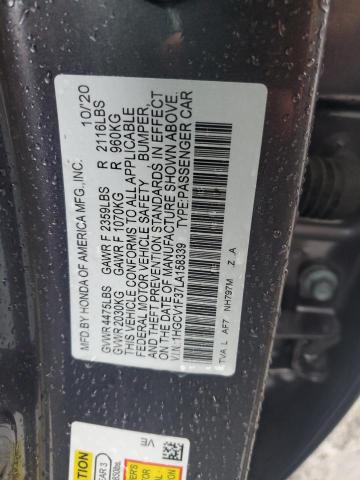 1HGCV1F37LA158339 - 2020 HONDA ACCORD SPORT GRAY photo 13