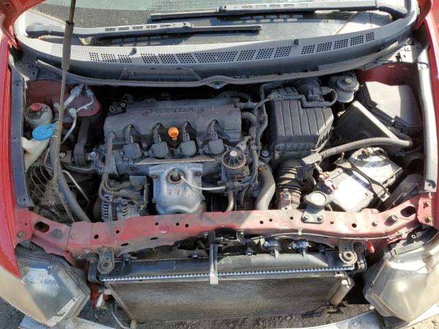 2HGFG12808H511909 - 2008 HONDA CIVIC EX RED photo 11