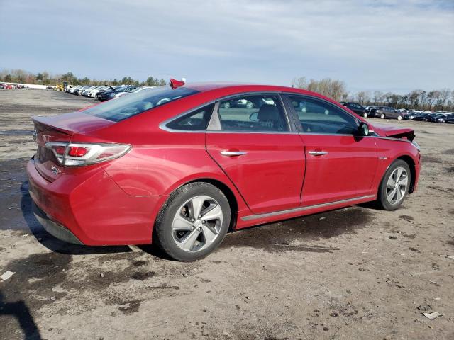 KMHE34L18GA018027 - 2016 HYUNDAI SONATA HYBRID RED photo 3