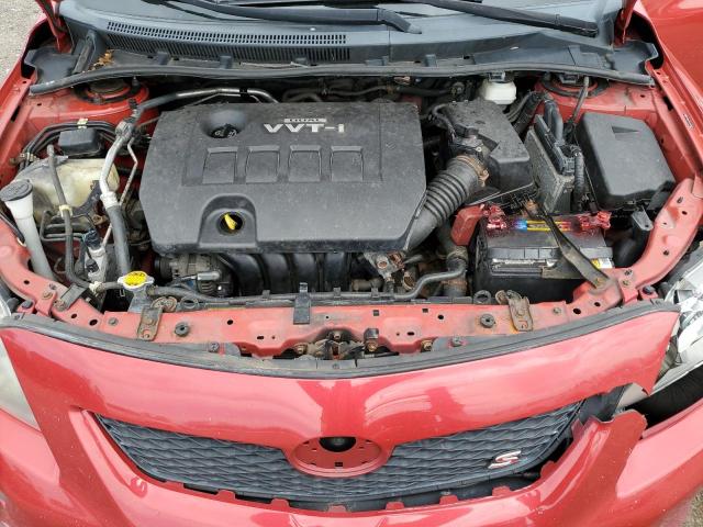 2T1BU4EE8AC469109 - 2010 TOYOTA COROLLA BASE RED photo 11