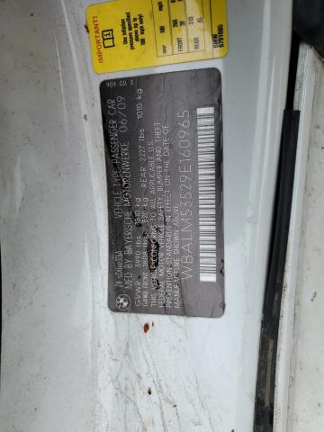 WBALM53529E160965 - 2009 BMW Z4 SDRIVE30I WHITE photo 12