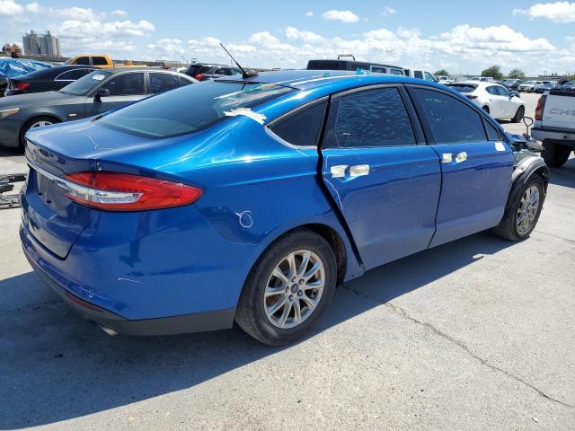 3FA6P0G70HR279556 - 2017 FORD FUSION S BLUE photo 3