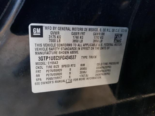 3GTP1UEC5FG434537 - 2015 GMC SIERRA C1500 SLE BLACK photo 12