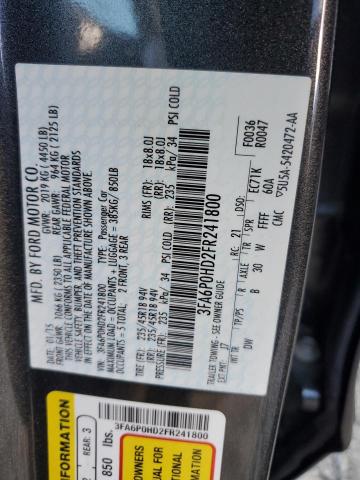 3FA6P0HD2FR241800 - 2015 FORD FUSION SE GRAY photo 12