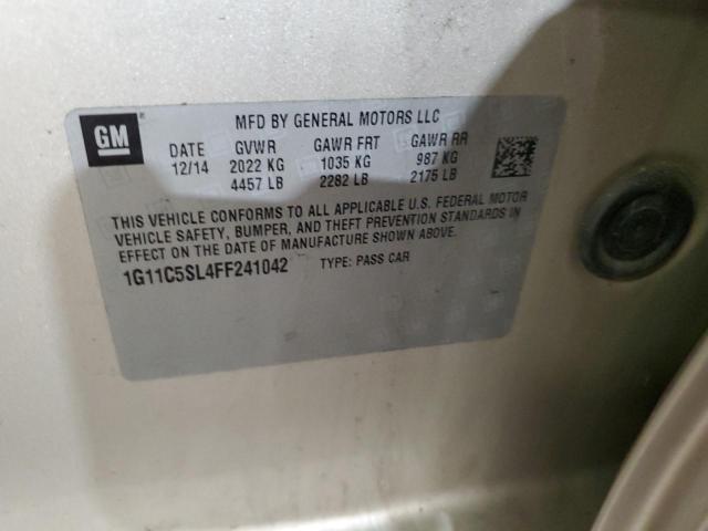 1G11C5SL4FF241042 - 2015 CHEVROLET MALIBU 1LT BEIGE photo 12
