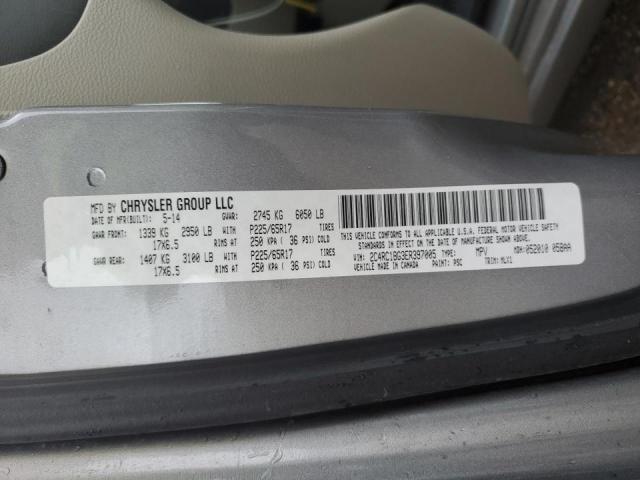 2C4RC1BG3ER397005 - 2014 CHRYSLER TOWN & COU TOURING SILVER photo 13