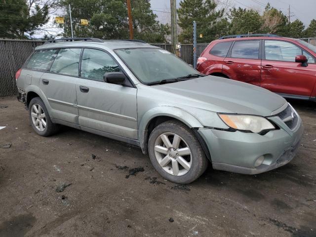 4S4BP61C697331410 - 2009 SUBARU OUTBACK 2.5I GREEN photo 4